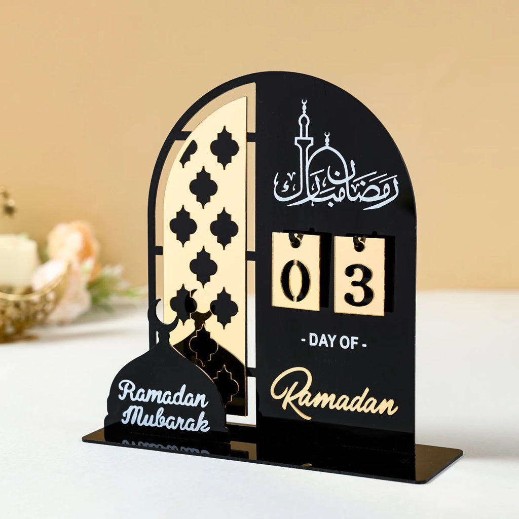 Ramadan Countdown Calendar Eid Mubarak Ornament Ramadan Decoration 2026 For Home Ramadan Kareem Islamic Muslim Party Decor Gifts