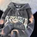 Women’s Embroidered Zip-Up Hoodie