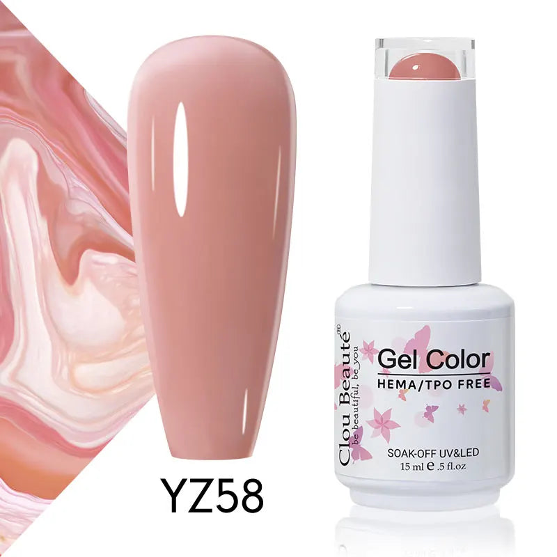 Clou Beaute 56 Colors Gel Nail Polish Pastal Pink Green Lavender UV Nail Gel Soak Off UV Varnish Macaron Gel Paint 15ml Nail Art