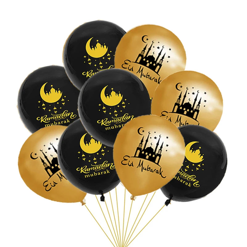 Eid Mubarak Balloons Ramadan Decoration For Home 2026 Gurbang Aid Al Adha Mubarak Kareem Islamic Festival Muslim Party Supplies