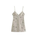Women Chic Fashion Sleeveless Lnlay Mini Dress Vintage Thin Straps Summer Female Dresses Vestidos Mujer