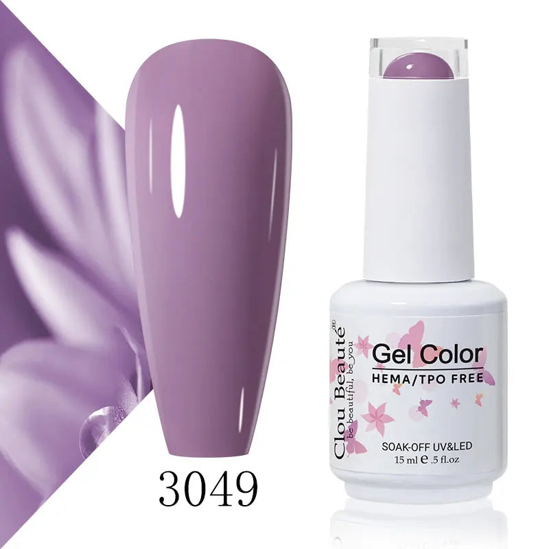 Clou Beaute 56 Colors Gel Nail Polish Pastal Pink Green Lavender UV Nail Gel Soak Off UV Varnish Macaron Gel Paint 15ml Nail Art