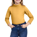 Girls Cute Tops High Neck Solid Long Sleeve Round Neck Pullover Party Birthday School Sweaters Fall/Winter Turtleneck Sweater