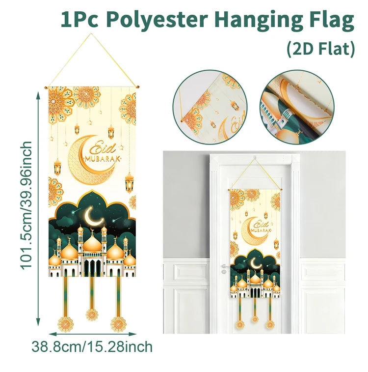 Ramadan Kareem Hanging Flag Ramadan Decoration 2026 For Home Eid Mubarak Ramadan Kareem Islamic Muslim Party Eid Al Adha Gifts