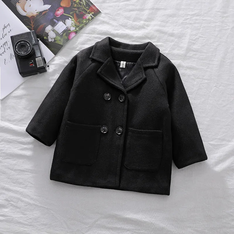 British Style Boys Long Jacket