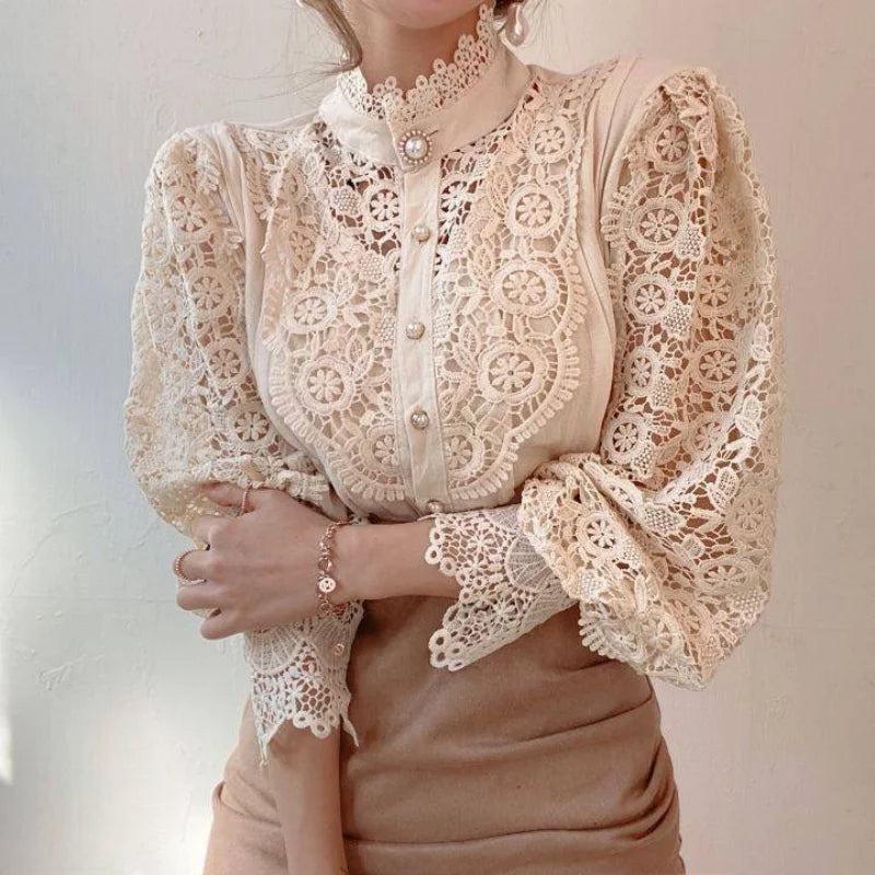 Women’s Long Sleeve Lace Blouse