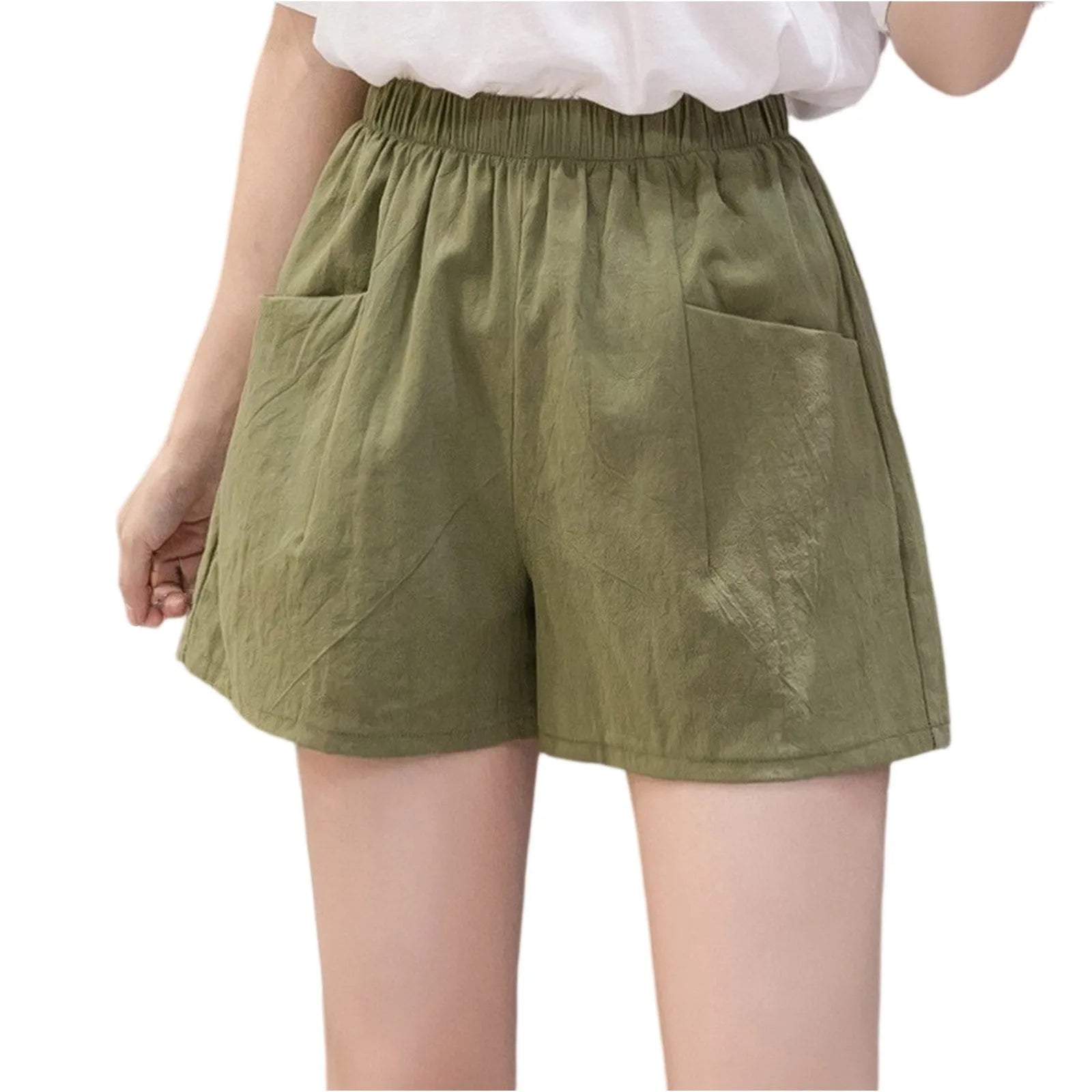 Children's summer loose shorts pocket high waist sports shorts thin baggy short pants comfortable casual girls shorts,9-14Y