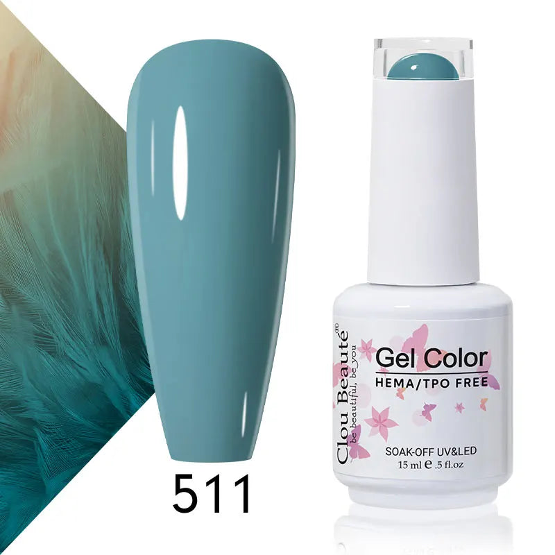 Clou Beaute 56 Colors Gel Nail Polish Pastal Pink Green Lavender UV Nail Gel Soak Off UV Varnish Macaron Gel Paint 15ml Nail Art