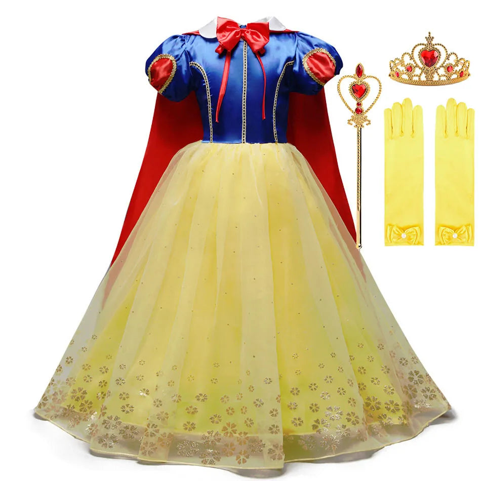 Cinderella Anna Elsa Costume Children Princess Dress for Girls Kids Cosplay Snow White Christmas Carnival Party Disguise Outfit