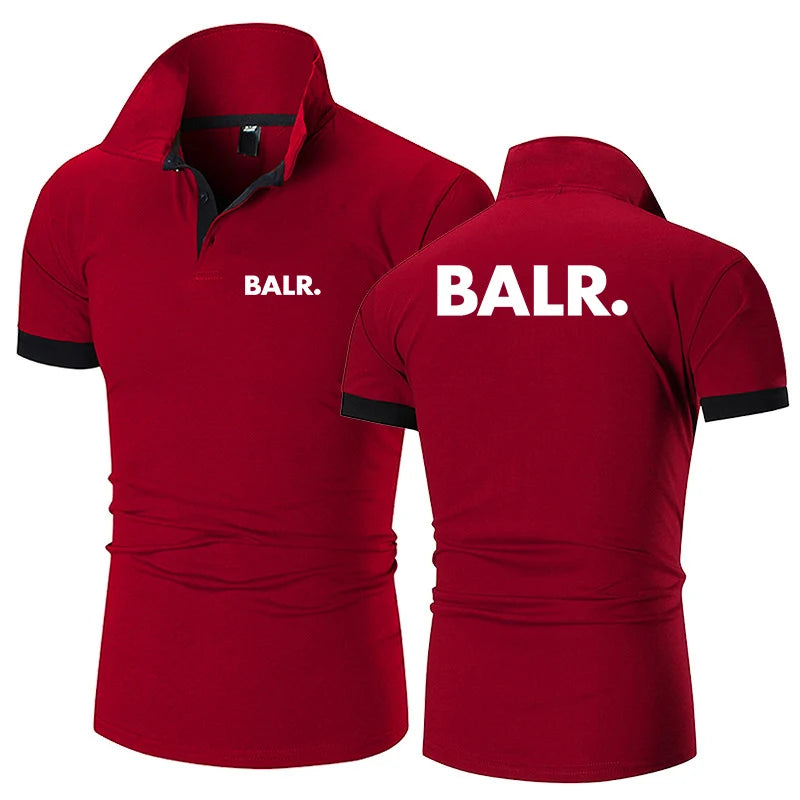 2025 Spring And Summer Men's BALR Logo Print Solid Color Simplicity Casual Fashion  Cultivate Oneself Breathable Polo Shirt