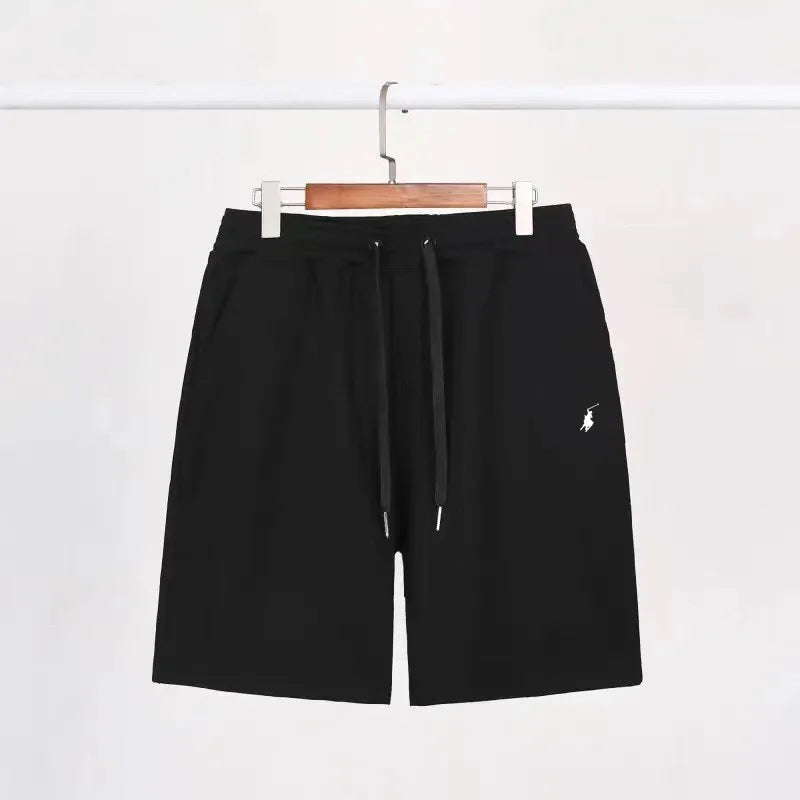 Summer casual men's shorts, POLO sanitary pants, solid color sports pants, casual vacation, loose fit