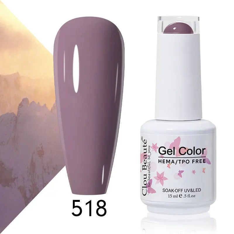 Clou Beaute 56 Colors Gel Nail Polish Pastal Pink Green Lavender UV Nail Gel Soak Off UV Varnish Macaron Gel Paint 15ml Nail Art