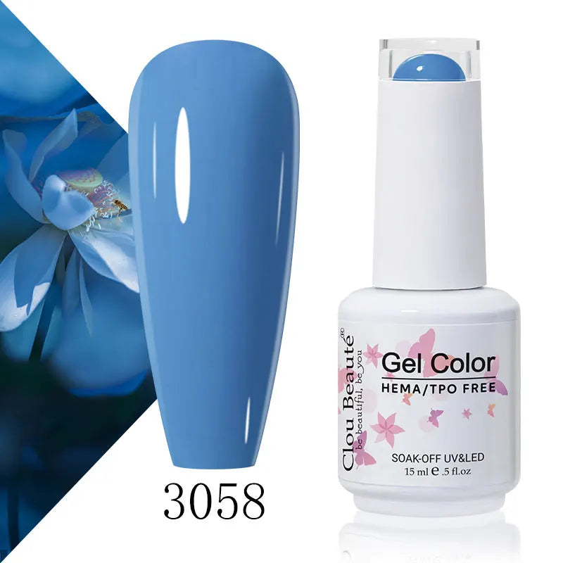 Clou Beaute 56 Colors Gel Nail Polish Pastal Pink Green Lavender UV Nail Gel Soak Off UV Varnish Macaron Gel Paint 15ml Nail Art