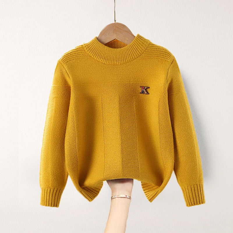 Children's Sweater FALL Winter New Cotton Clothing Hedging Sweater Teenage Boys Sweater Children's Clothing 10 12 14 Years