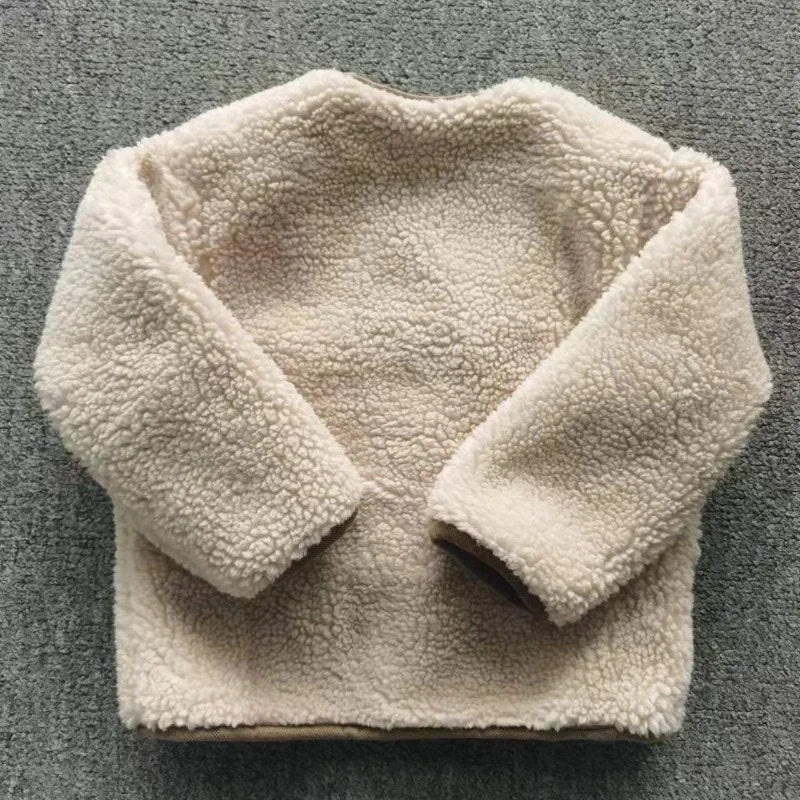 HoneyCherry Reversible Plush Kids Jacket