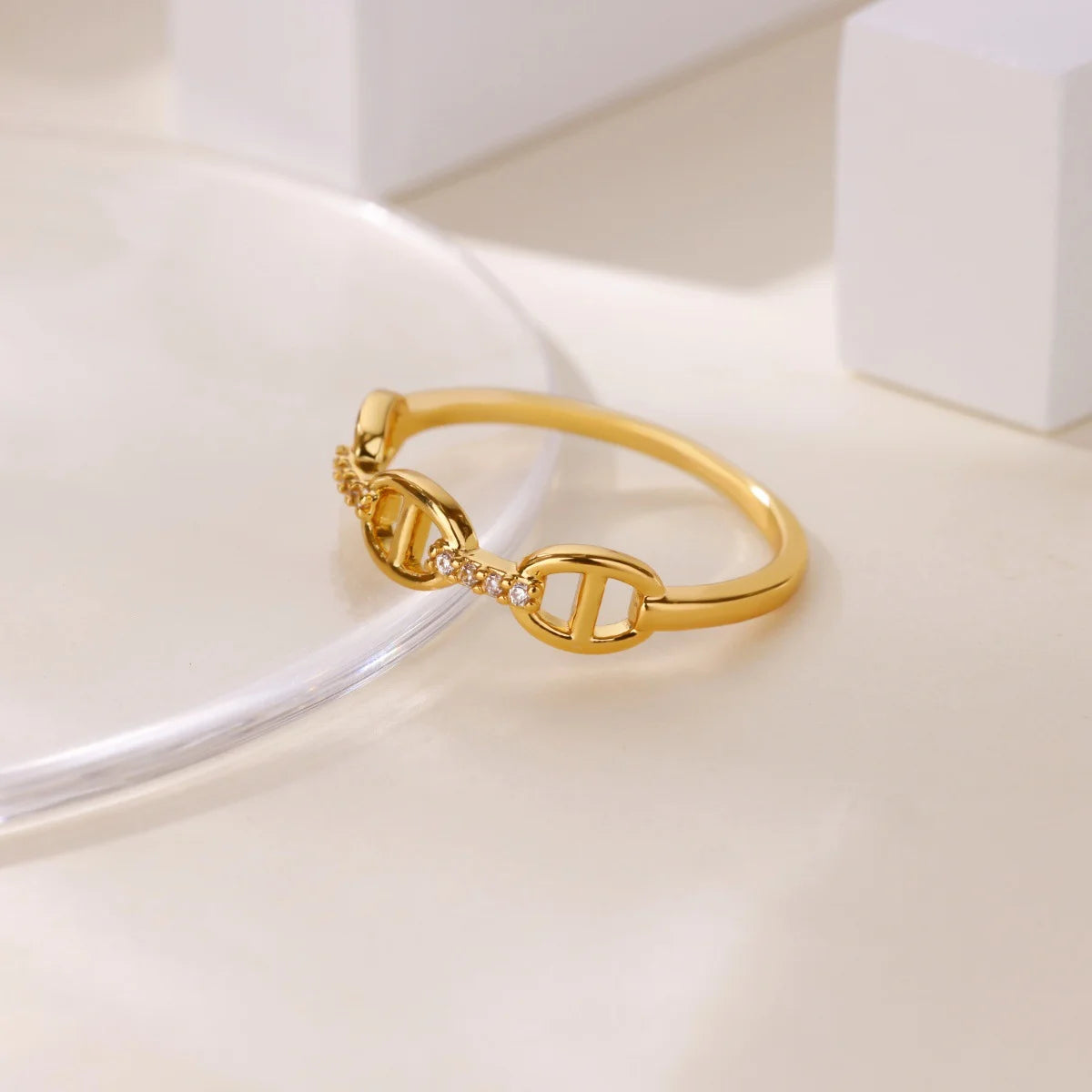 Geometric Hollow Anillos For Women Gold Color Star Rings Fashion Tiny Sparkling Zirconia Ring Party Elegant Punk Jewelry Gifts