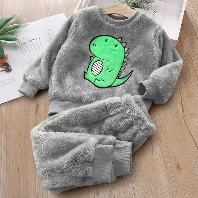 Children's Pajama Sets Bear Tops + Pants 2Pcs Kids Pajamas Winter Girl Clothing Sets 2 To 6Years Children Clothes Boys Sleepwear