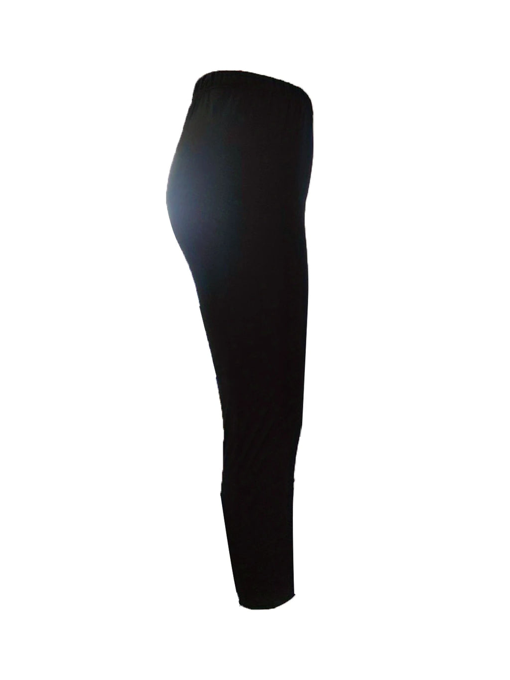 Women's Summer Comfortable Elastic Solid Color High Waist Slimming Capris Bottom Pants Versatile Casual Style Pants