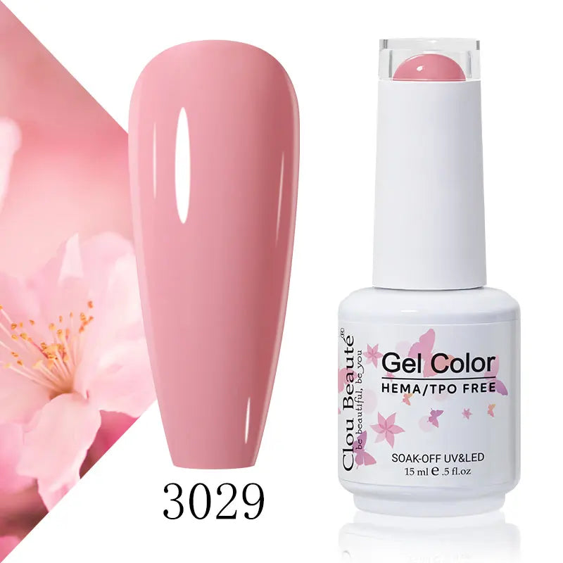 Clou Beaute 56 Colors Gel Nail Polish Pastal Pink Green Lavender UV Nail Gel Soak Off UV Varnish Macaron Gel Paint 15ml Nail Art