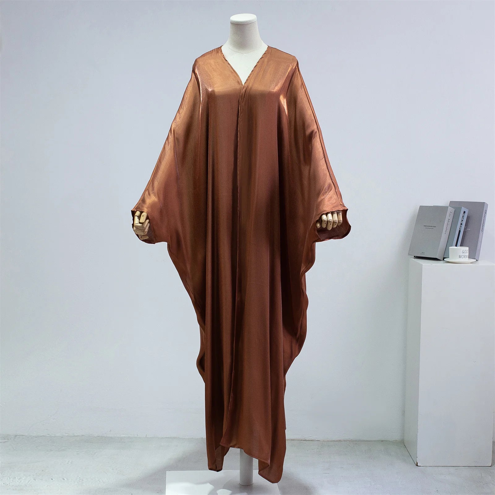 Muslim Out Abayas Smocking Sleeve kaftans One-piece Prayer Women Jilbabs Cardigan Coat Islamic Clothing Dubai Saudi Robe Turkish