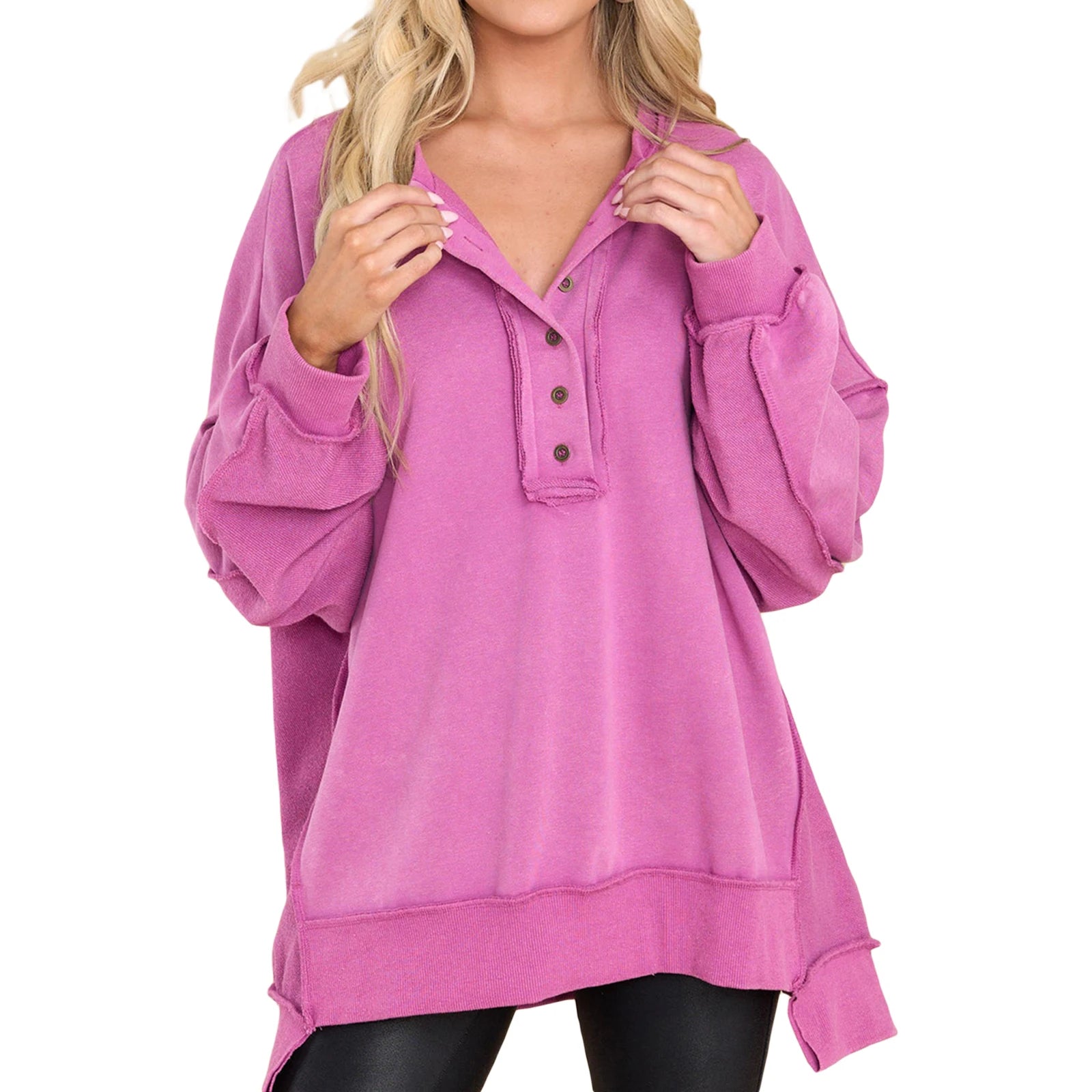 Women’s Loose V-Neck Sweatshirt