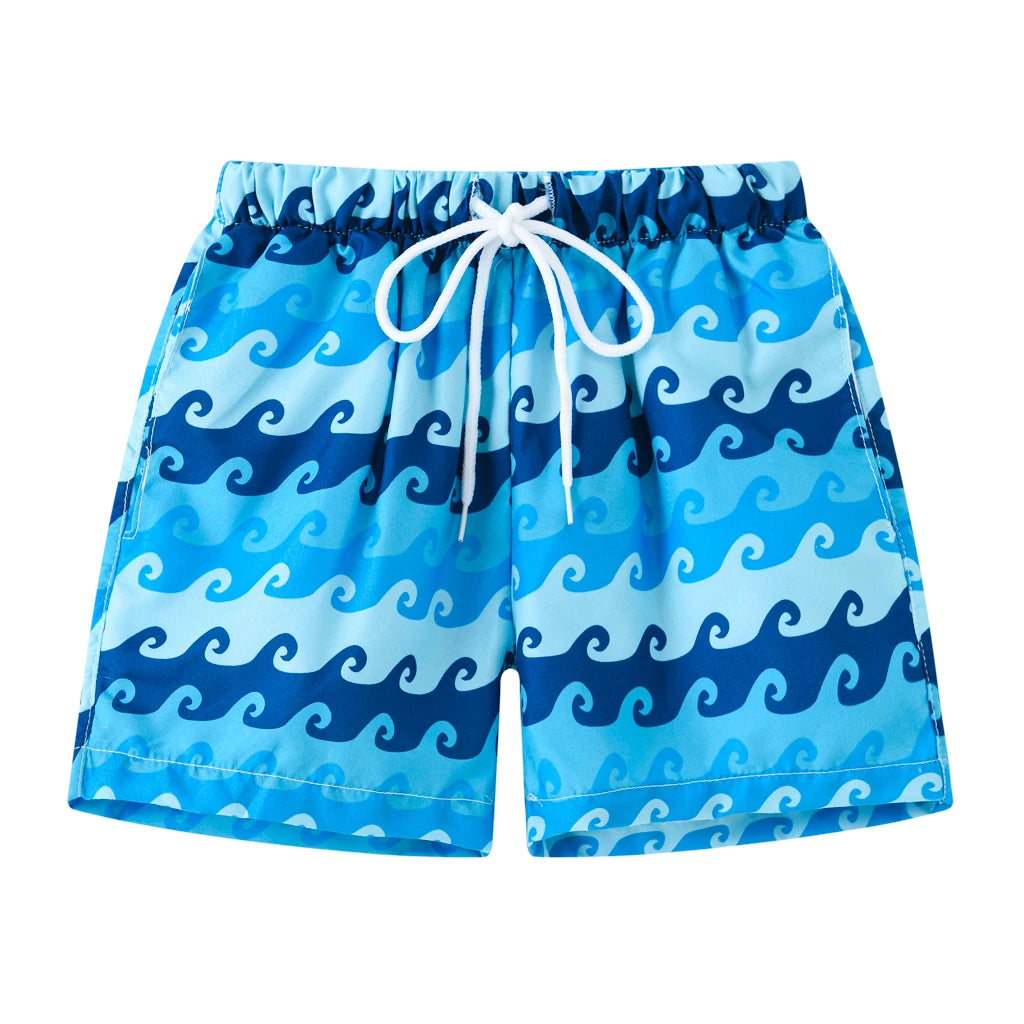 Summer 2-10 year old children's beach vacation shorts, fashionable multi-color beach shorts for boys and girls