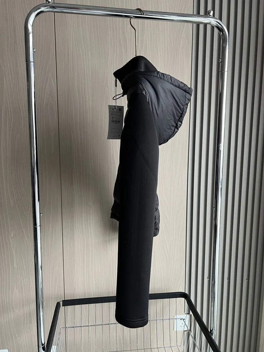 New Arrival  Women's Lightweight Warm Down Jacket with Long Sleeves and Zippered Hooded Sports Coat 4391742