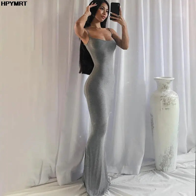 Spring Women’s Satin Slip Maxi Dress