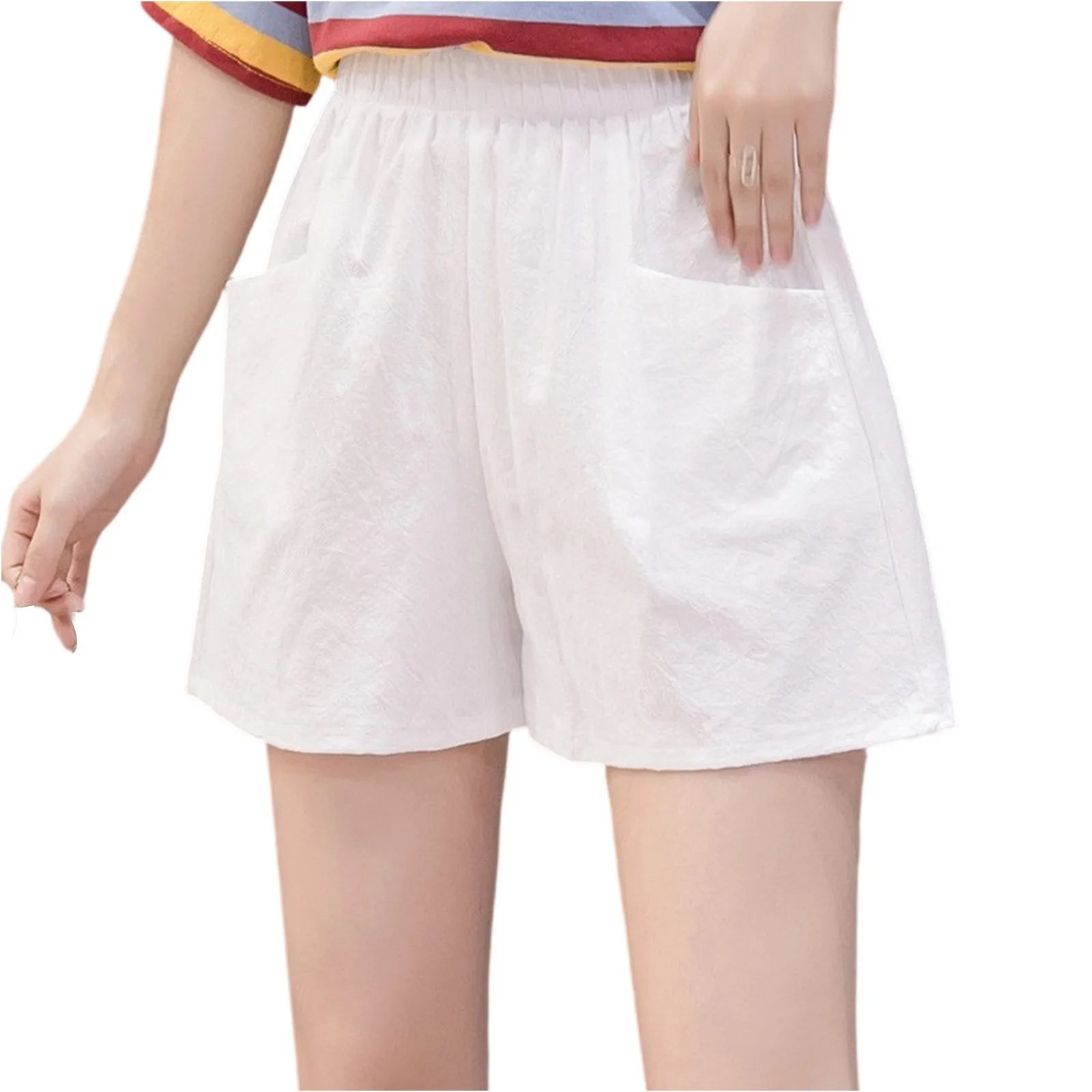 Children's summer loose shorts pocket high waist sports shorts thin baggy short pants comfortable casual girls shorts,9-14Y