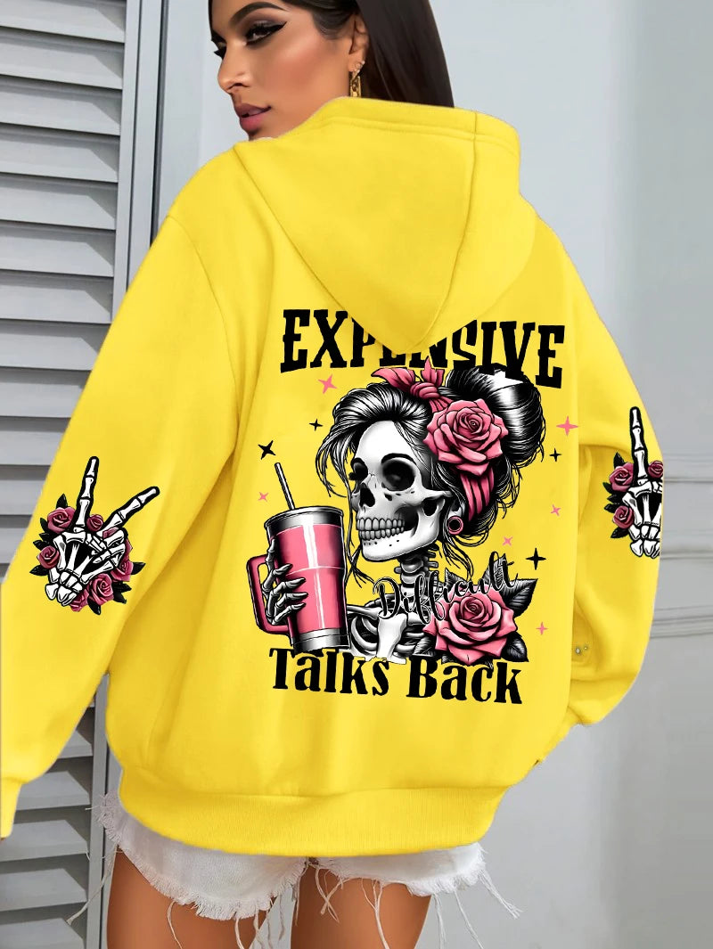 Women’s Funny Print Multicolor Hoodie