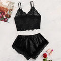 Women's 2 Piece Sexy Lace Pajama Set See