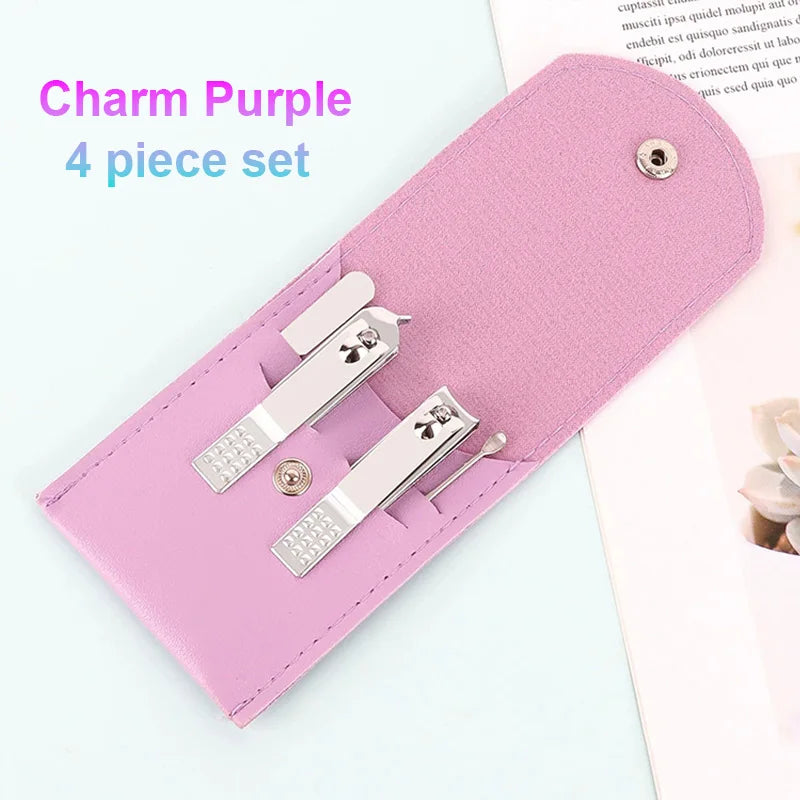 16/12/4 pcs Professional Nail Clippers and Cuticle Nippers Set with Travel Case Manicure Set Pedicure Sets Nail Clippers