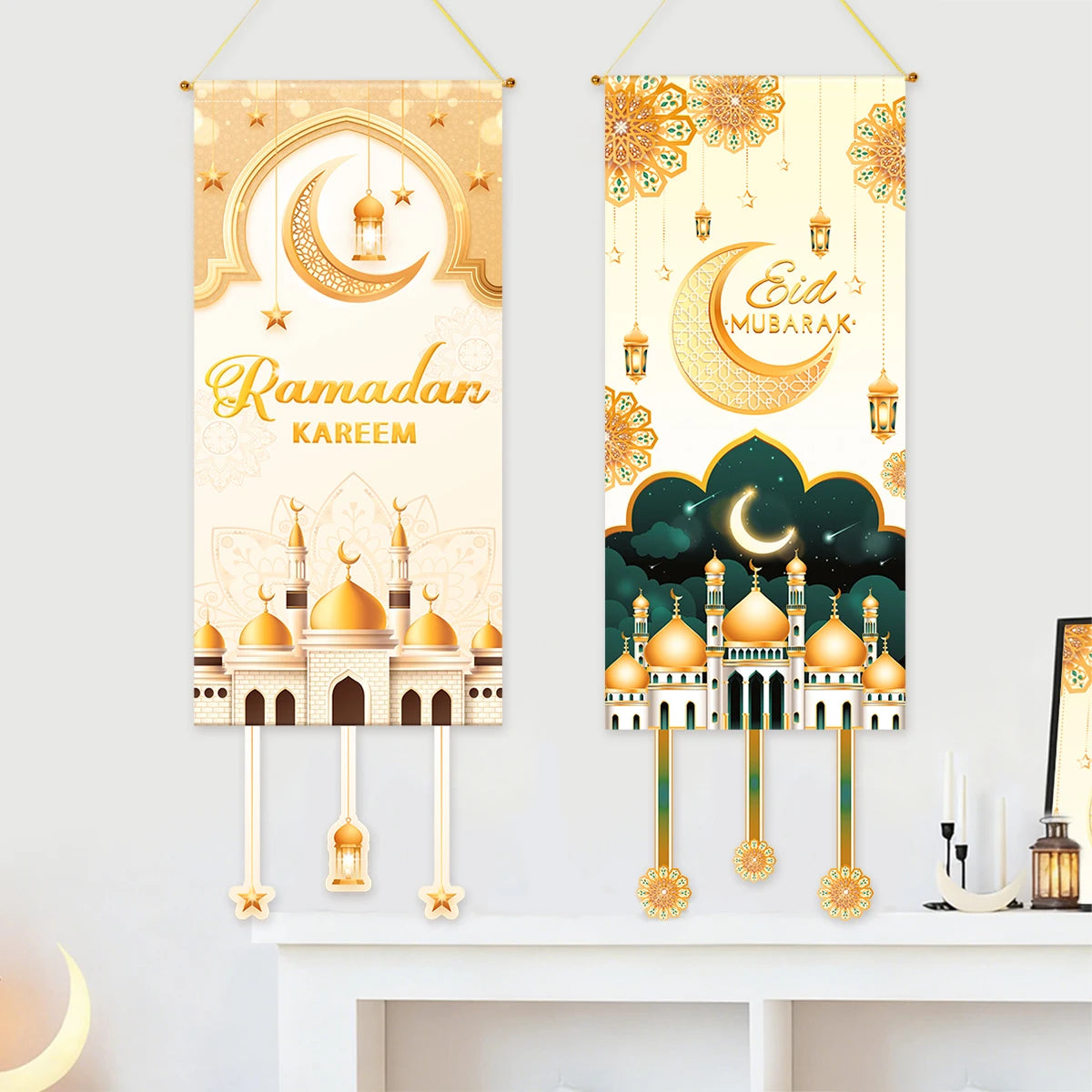 Ramadan Kareem Hanging Flag Ramadan Decoration 2026 For Home Eid Mubarak Ramadan Kareem Islamic Muslim Party Eid Al Adha Gifts
