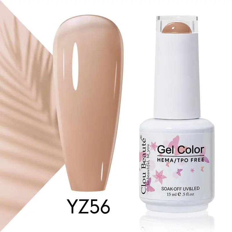 Clou Beaute 56 Colors Gel Nail Polish Pastal Pink Green Lavender UV Nail Gel Soak Off UV Varnish Macaron Gel Paint 15ml Nail Art
