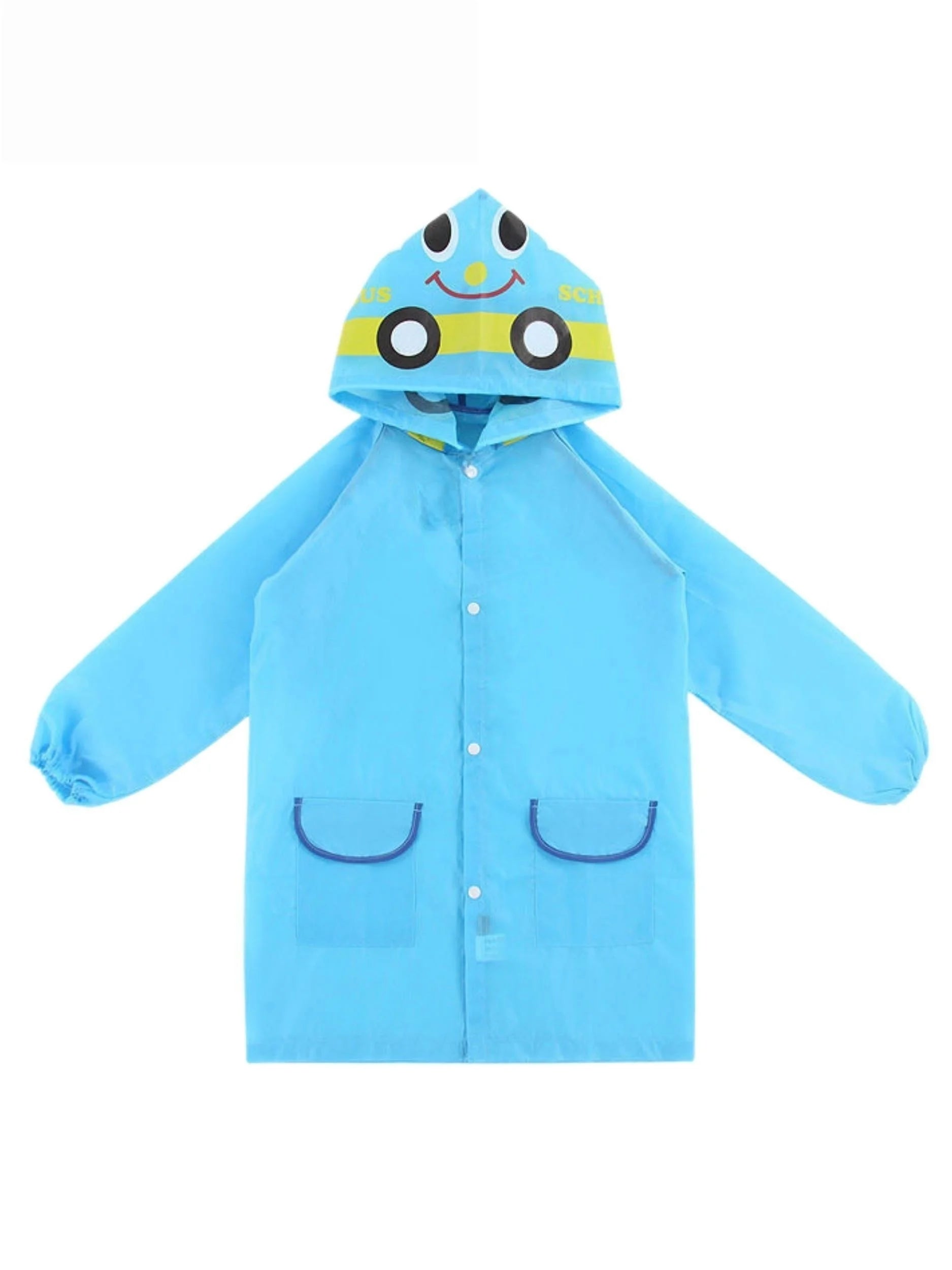Boys Girls Rain Coat with Pocket Cartoon Animal Raincoat Kids Stylish Waterproof Rain Jacket Toddler Children Rain Poncho