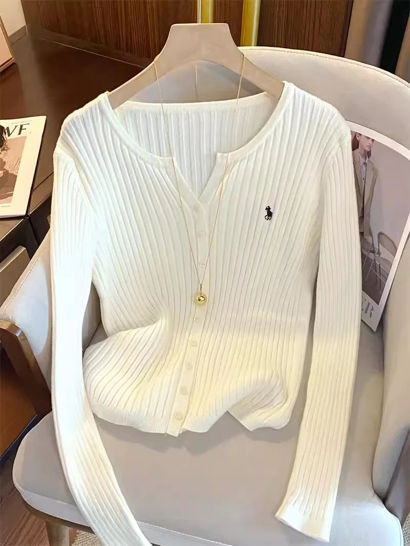 Women’s Y2K Embroidery Knit Sweater