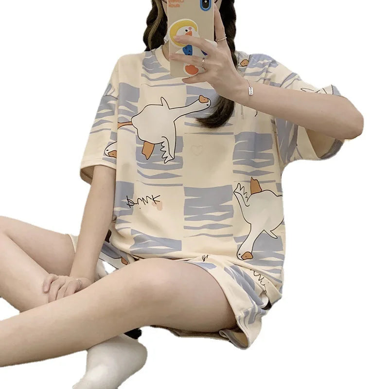 Women’s Summer Short-Sleeve Pajama Set