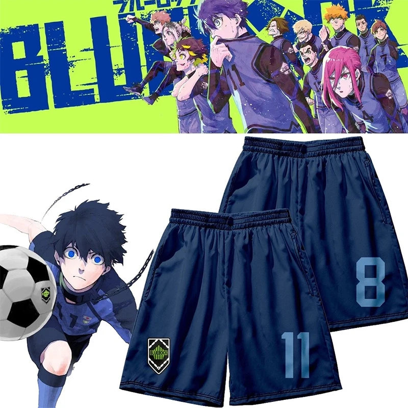 Anime Cartoon Casual Shorts Men Women Blue Lock Soccer Sports Gym Shorts Fitness 3D Printing Quick Dry Board Shorts Summer Male