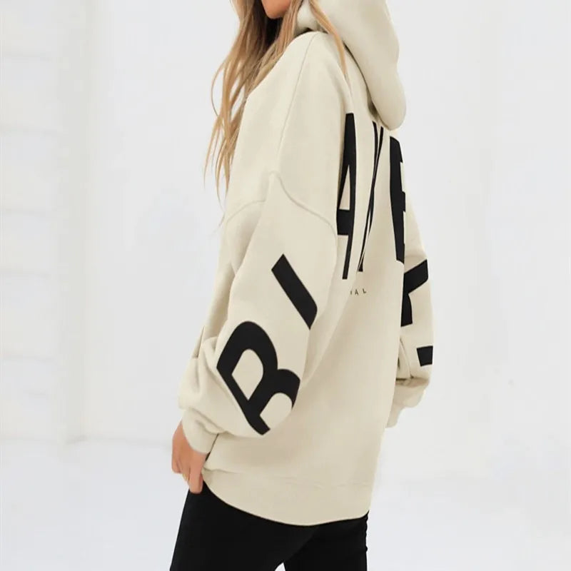 Women’s Printed Loose Hoodie