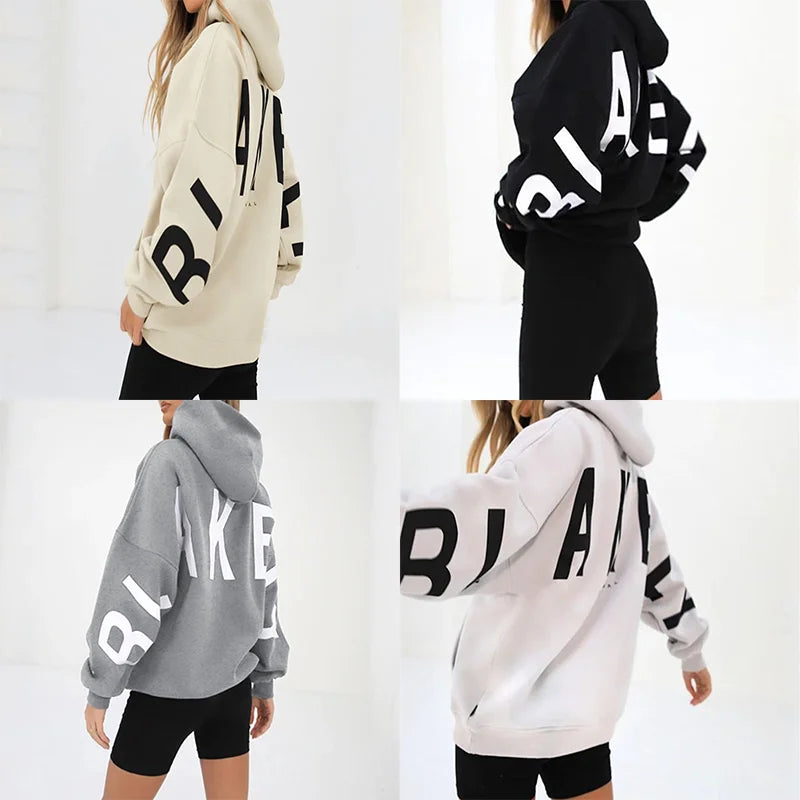 Women’s Printed Loose Hoodie