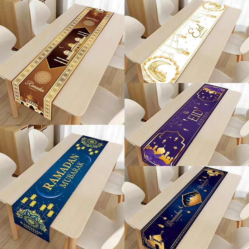 Ramadan Decoration Table Runner EID Mubarak Decor For Home Tablecloth Ramadan Kareem Islamic Muslim Party Eid Al Adha Gifts 2026