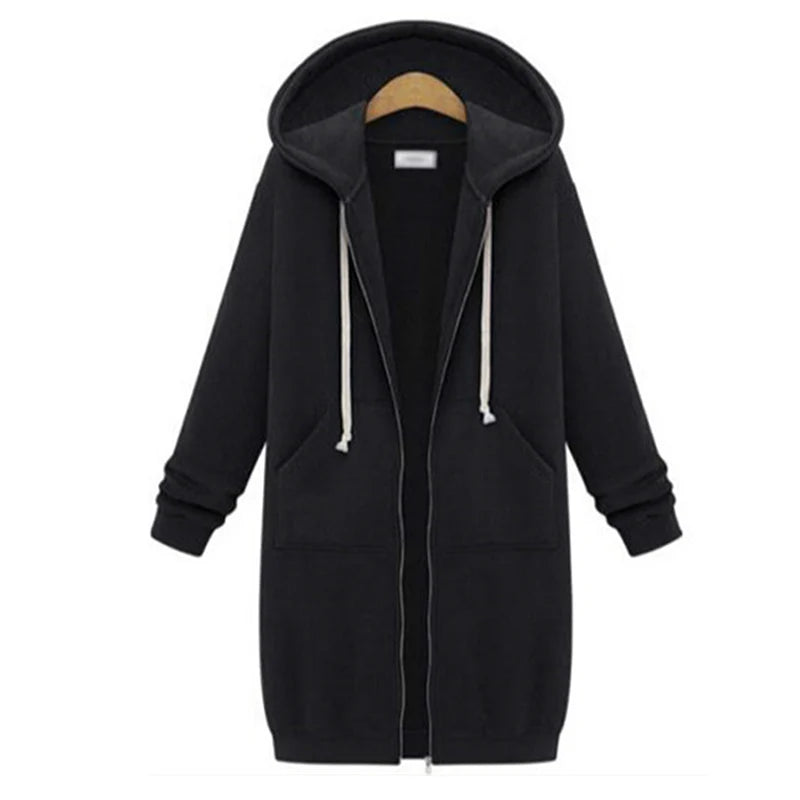 Women’s Oversized Hooded Sweatshirt Jacket