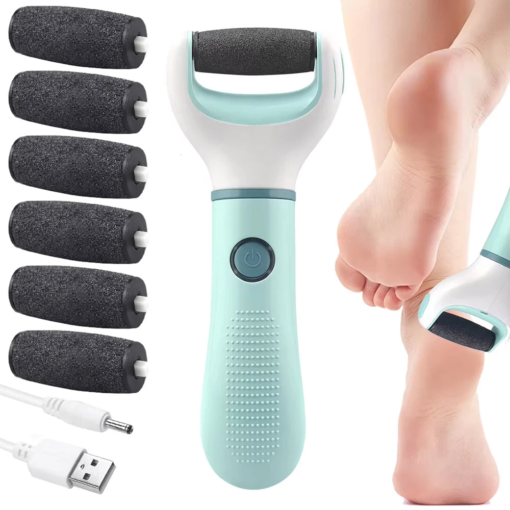 Electric Foot File Callus Remover Dead Skin Removal Pedicure Tools for Hard Cracked Dry Skin Pedicure Feet Care Heel Cleaning
