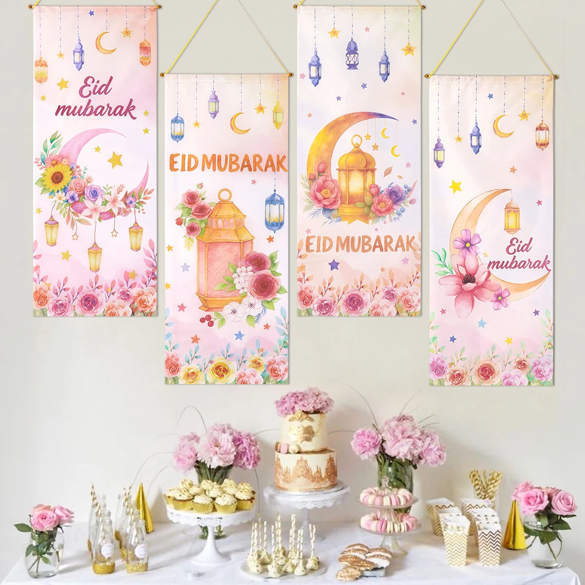 Ramadan Kareem Hanging Flag Ramadan Decoration 2026 For Home Eid Mubarak Ramadan Kareem Islamic Muslim Party Eid Al Adha Gifts