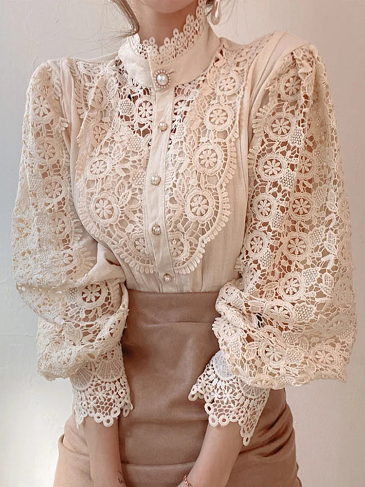 Women’s Long Sleeve Lace Blouse