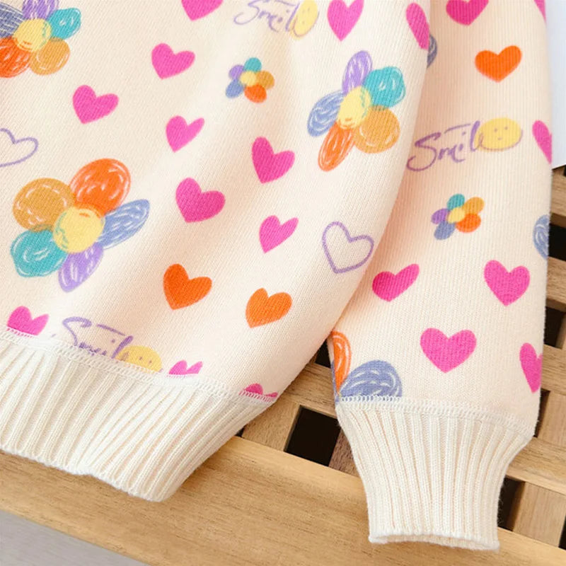 Girls' Sweater Autumn/Winter New Thickened Fashion Children's Knitted Sweater Girls' Top Sweet and Cute