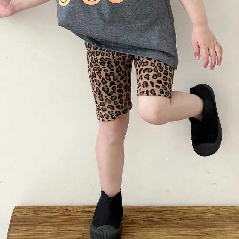 Kids Shorts Leopard Print Leggings Yoga Stretch Pants Kids Clothes for Girls Boys  Shorts for Girls