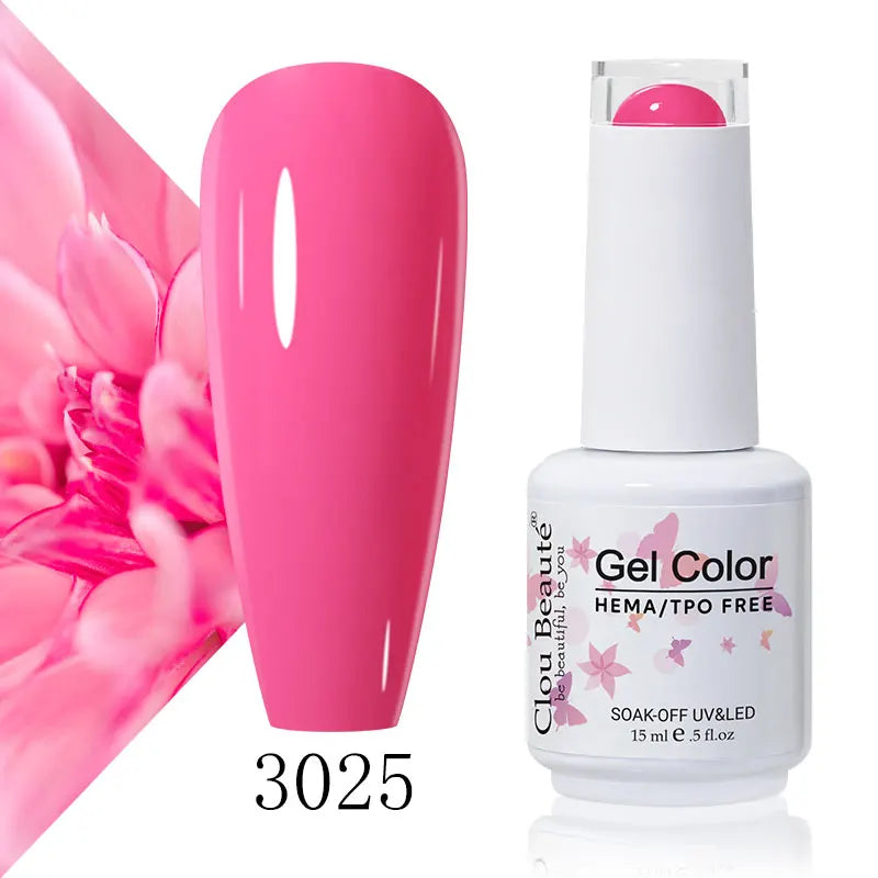 Clou Beaute 56 Colors Gel Nail Polish Pastal Pink Green Lavender UV Nail Gel Soak Off UV Varnish Macaron Gel Paint 15ml Nail Art