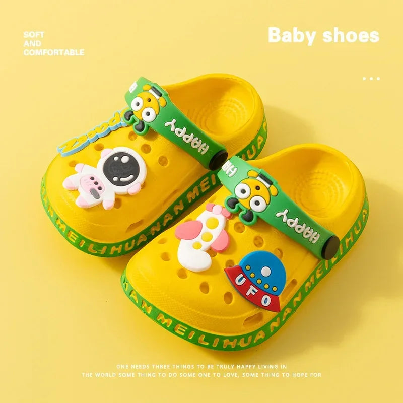 Summer Slippers Children Garden Shoes Cute EVA Cartoon Beach Sandals Babies High Quality Soft Kids Outdoor Slippers Flip Shoes