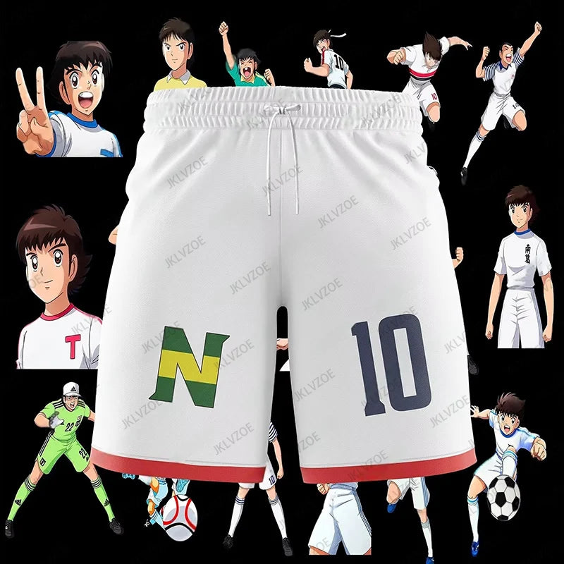 New Arriavl Summer Captain Tsubasa School Nansheng Olive And Benji Football Beach Short Pants Fitness Sports Kids/Adult Shorts